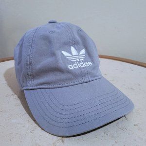 Adidas Relaxed Strap-Back Hat in Gray with Logo